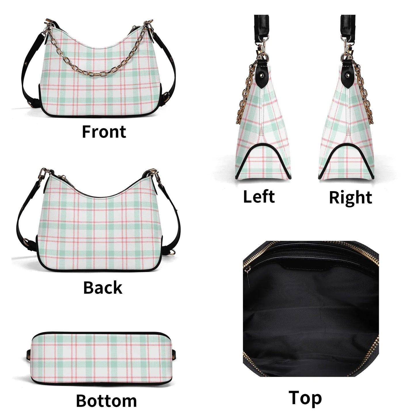 modisches-flanellmuster-elegante-umhangetasche-mit-kette-umhangetasche-jlr-design-6 - JLR Design