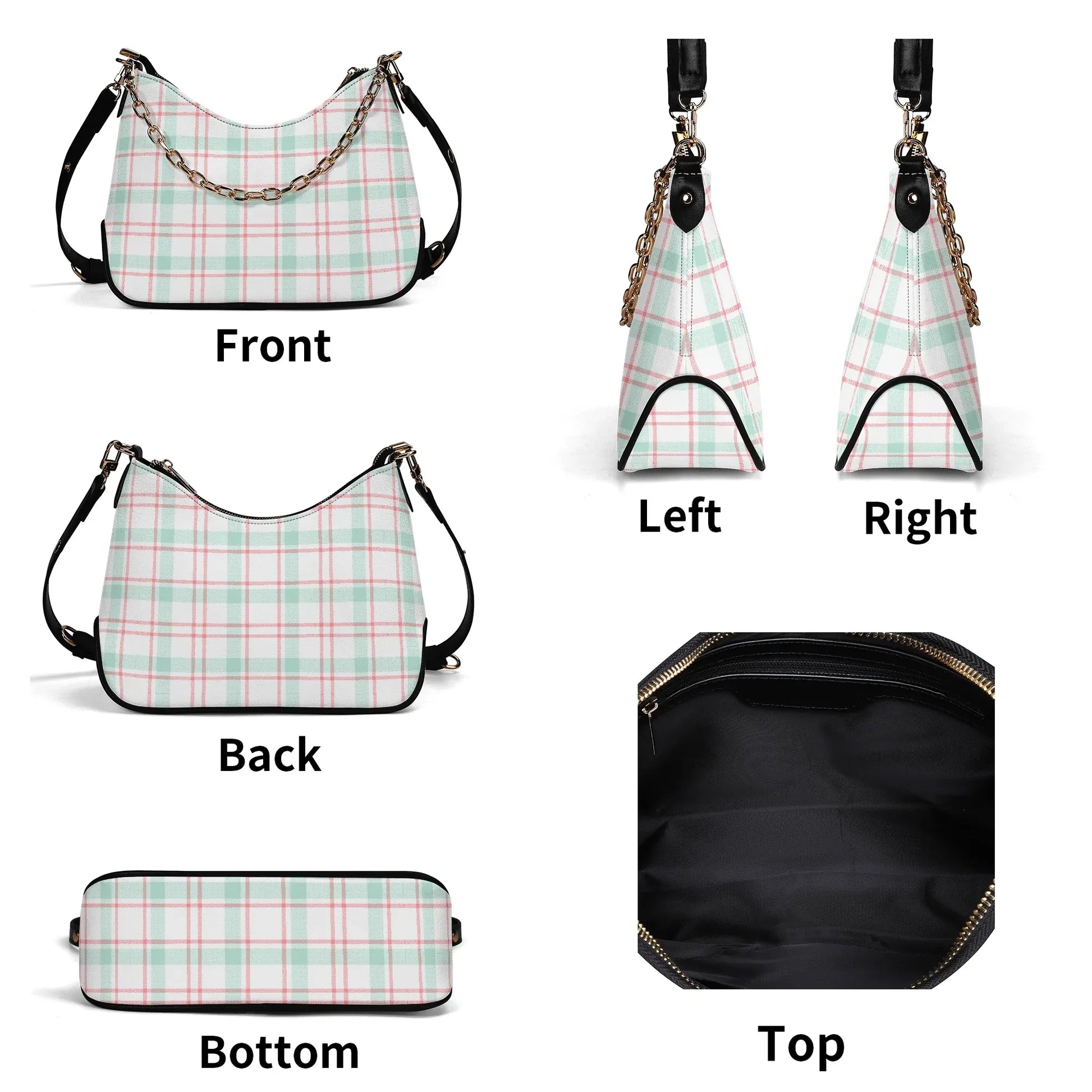 modisches-flanellmuster-elegante-umhangetasche-mit-kette-umhangetasche-jlr-design-6 - JLR Design