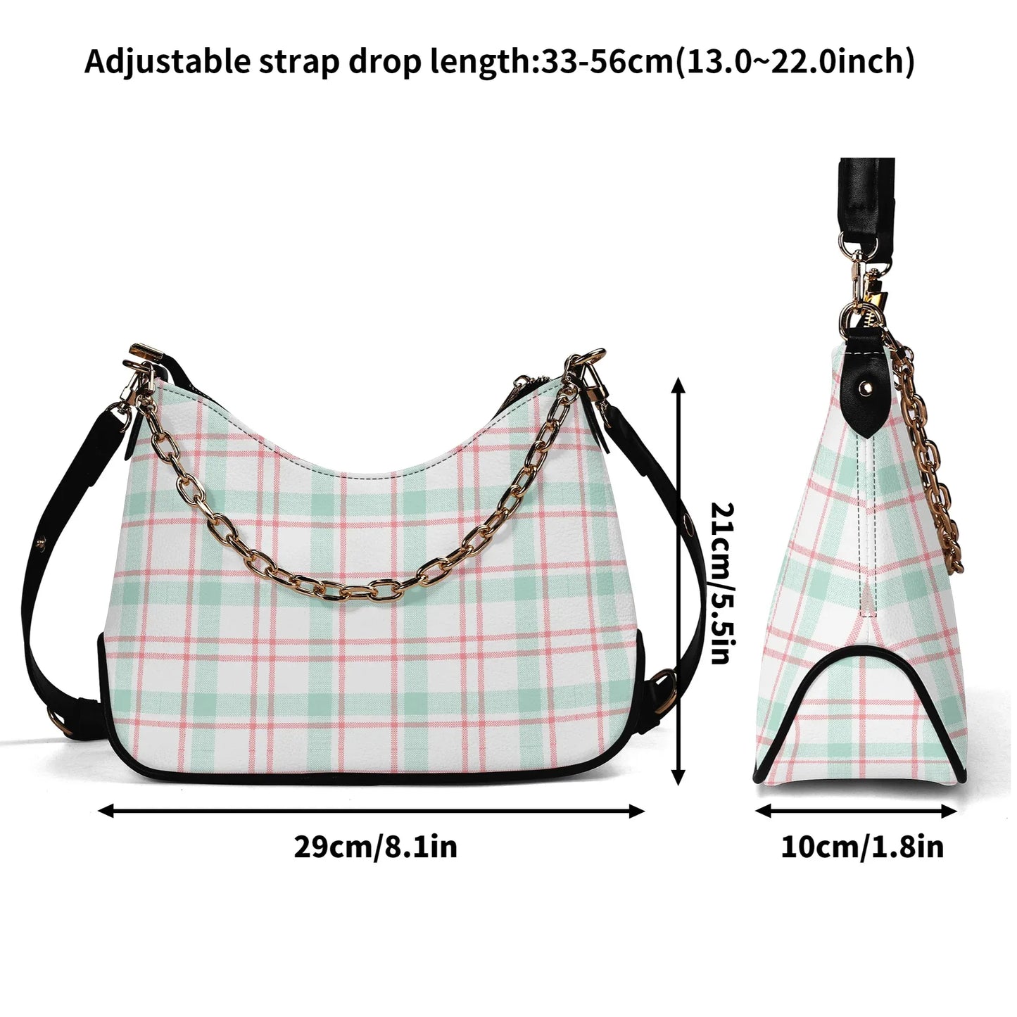 modisches-flanellmuster-elegante-umhangetasche-mit-kette-umhangetasche-jlr-design-7 - JLR Design