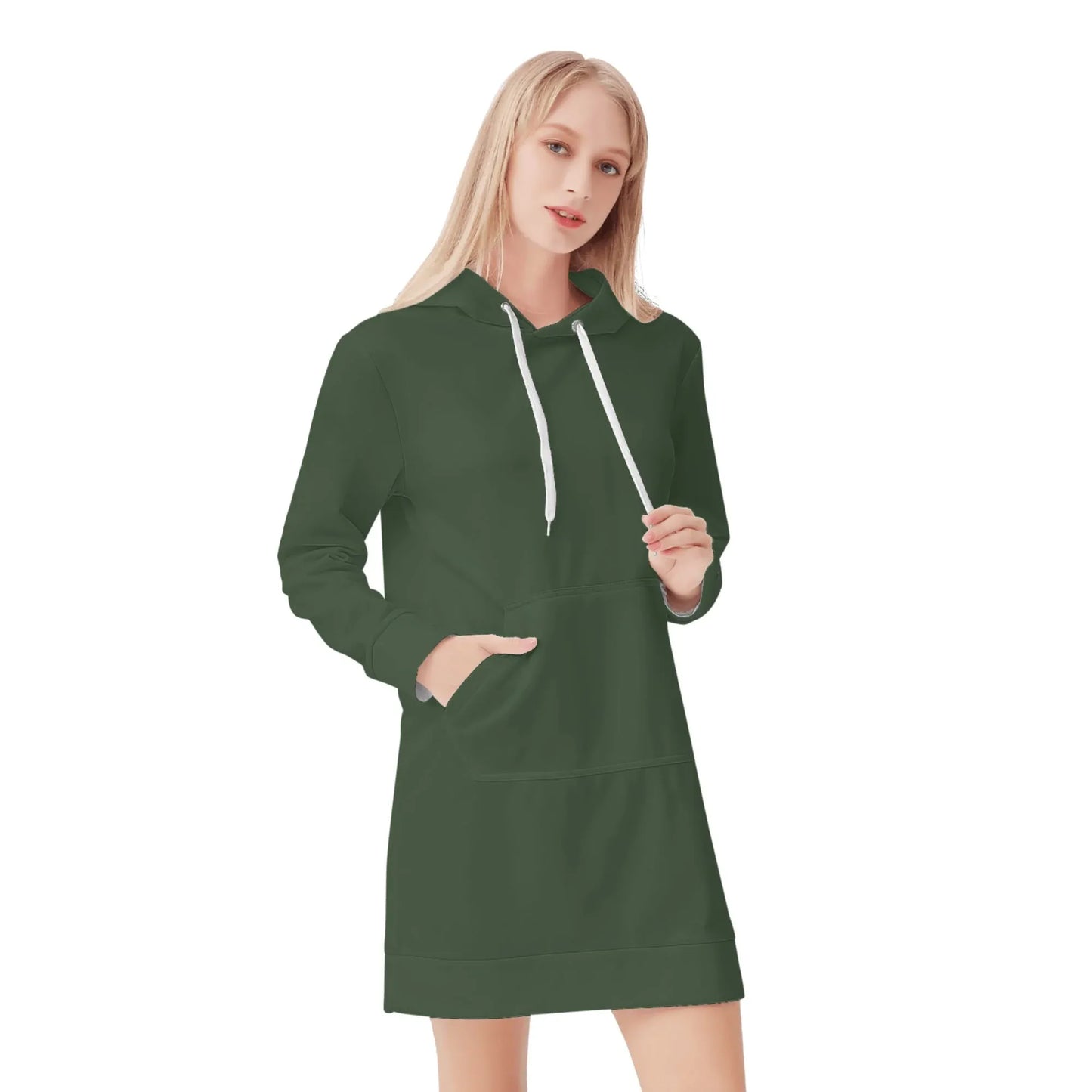 myrte-damen-hoodiekleid-warmes-velvet-kapuzenkleid-aus-weichem-samt-fleece-hoodiekleid-jlr-design-1 - JLR Design