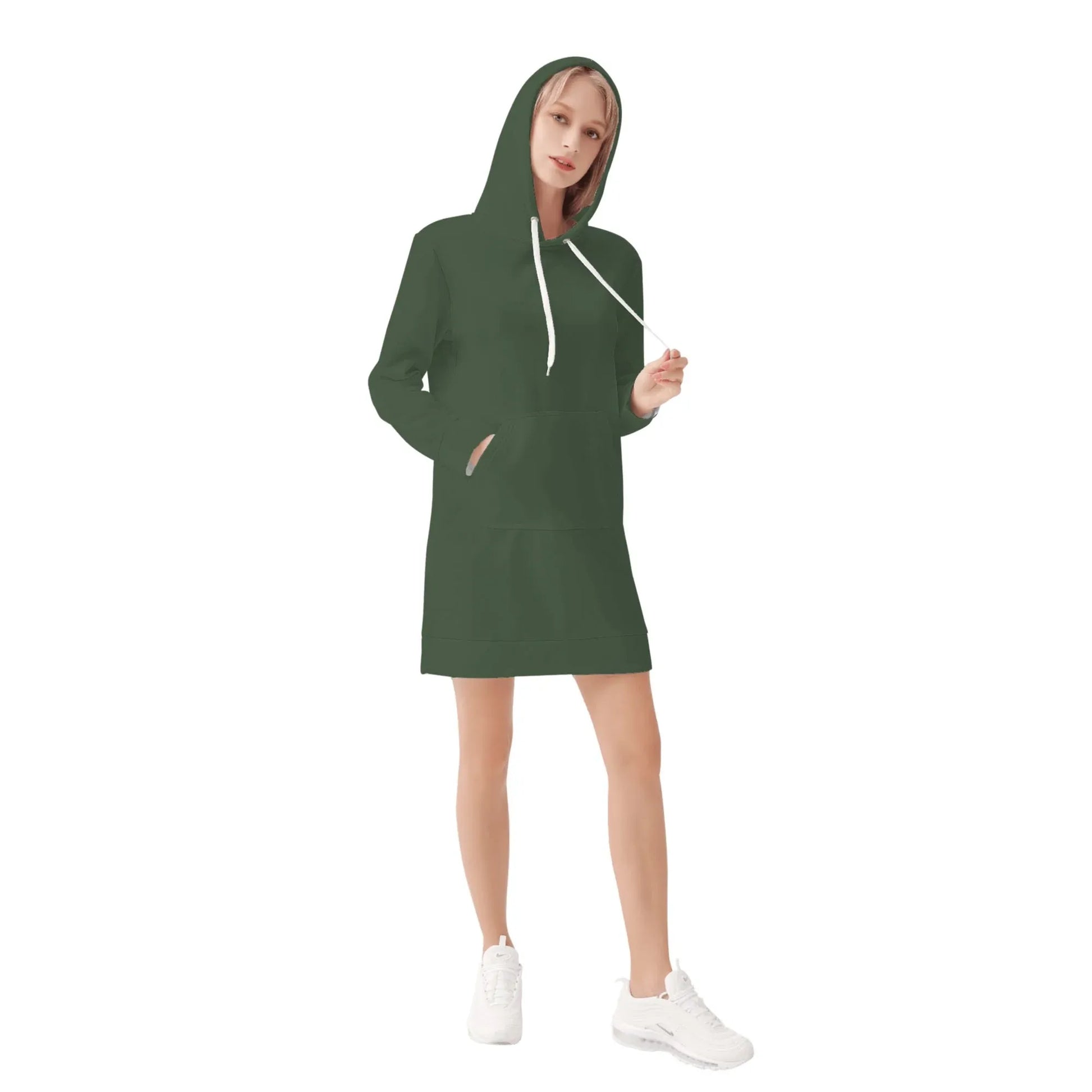 myrte-damen-hoodiekleid-warmes-velvet-kapuzenkleid-aus-weichem-samt-fleece-hoodiekleid-jlr-design-4 - JLR Design