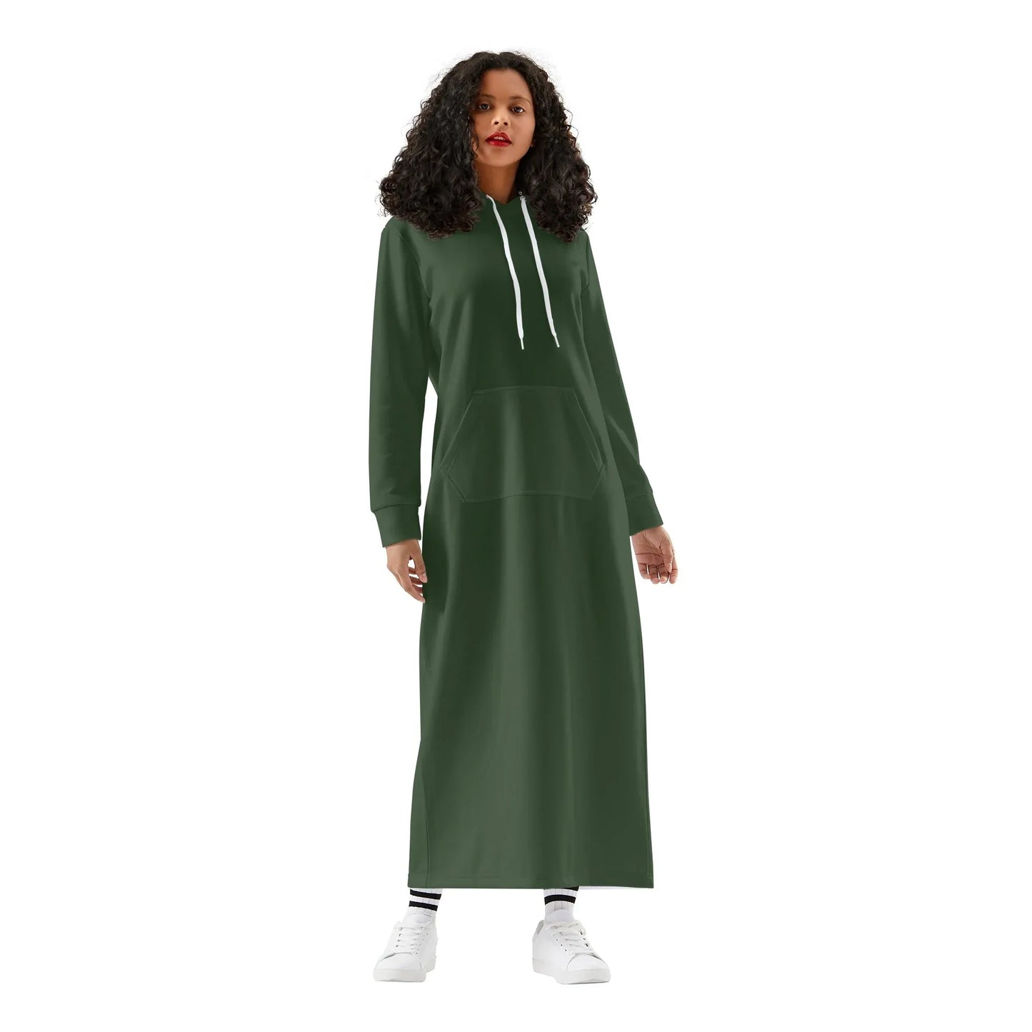 myrte-damen-maxi-hoodiekleid-knochellanges-kapuzenkleid-aus-weich-angerautem-fleece-hoodiekleid-jlr-design-1 - JLR Design