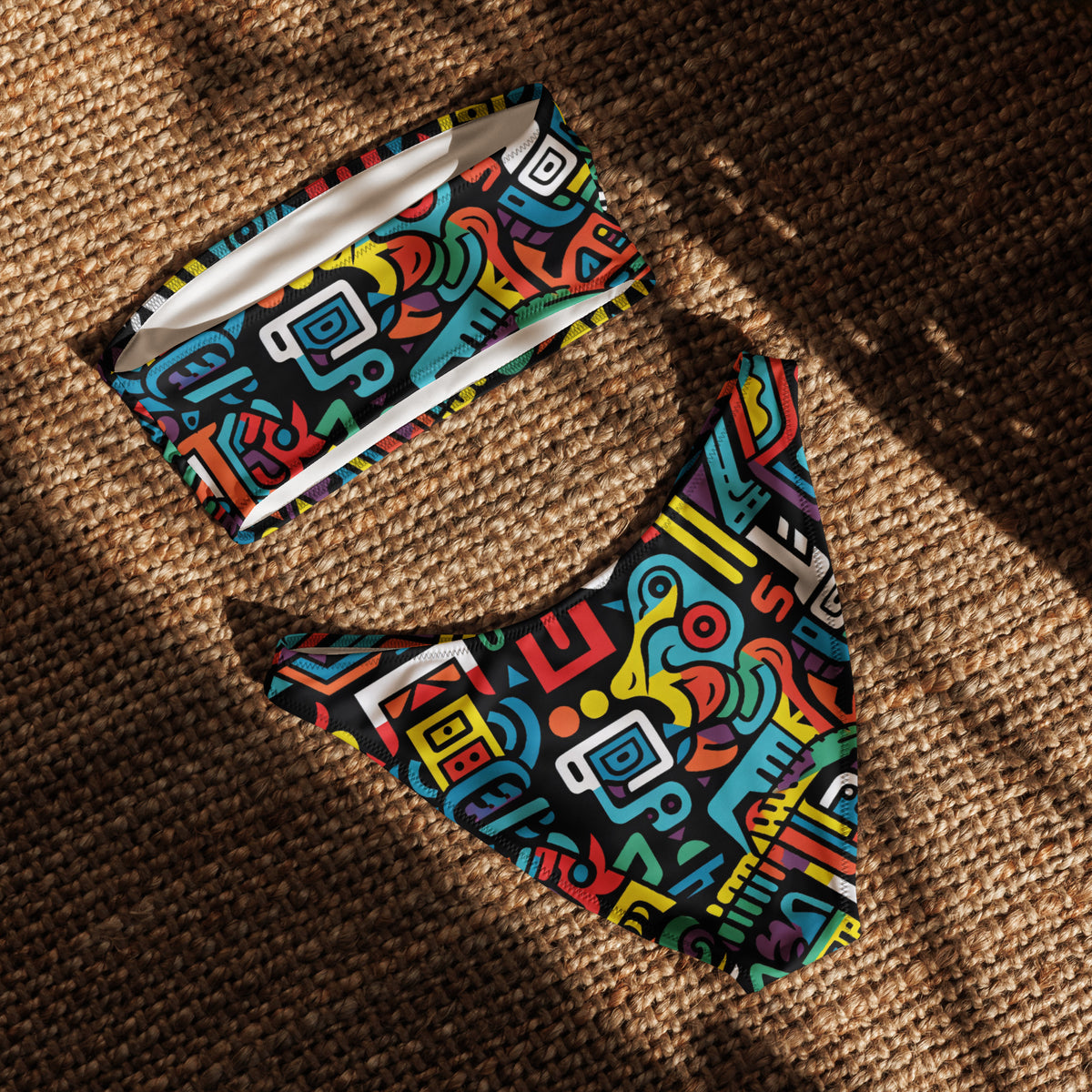 nachhaltiger-bandeau-bikini-colorful-graffiti-v1-recyceltes-material-mit-allover-druck-bikini-jlr-design-jlr-design-de-5 - JLR Design