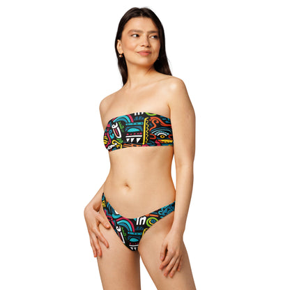 nachhaltiger-bandeau-bikini-colorful-graffiti-v5-recyceltes-material-mit-allover-druck-bikini-jlr-design-2 - JLR Design