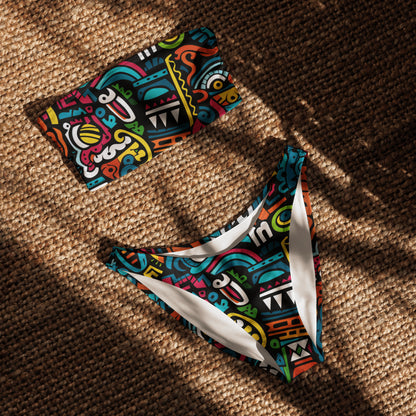 nachhaltiger-bandeau-bikini-colorful-graffiti-v5-recyceltes-material-mit-allover-druck-bikini-jlr-design-4 - JLR Design