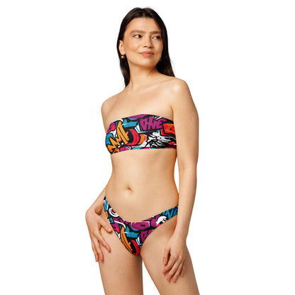 nachhaltiger-bandeau-bikini-colorful-graffiti-v8-recyceltes-material-mit-allover-druck-bikini-jlr-design-2 - JLR Design