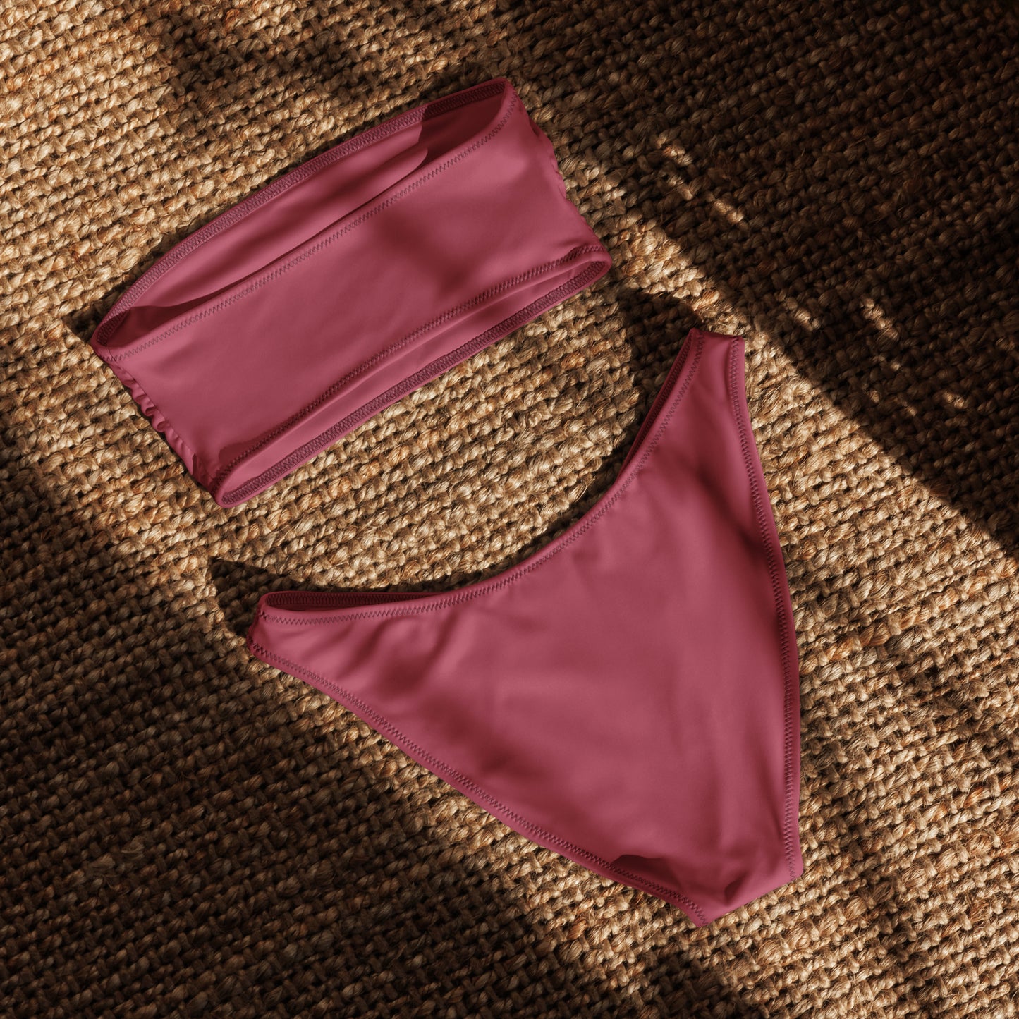 nachhaltiger-bandeau-bikini-hippie-pink-recyceltes-material-mit-allover-druck-bikini-jlr-design-5 - JLR Design