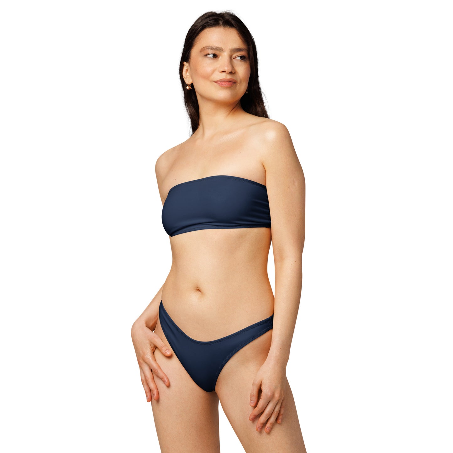 nachhaltiger-bandeau-bikini-navy-recyceltes-material-mit-allover-druck-bikini-jlr-design-2 - JLR Design