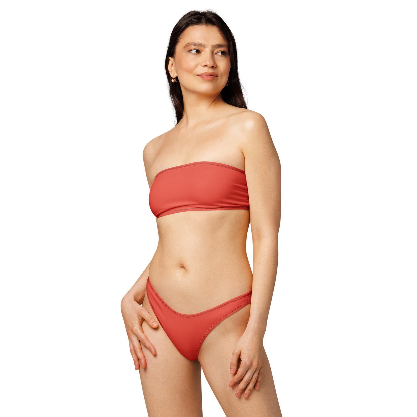 nachhaltiger-bandeau-bikini-orange-red-recyceltes-material-mit-allover-druck-bikini-jlr-design-2 - JLR Design