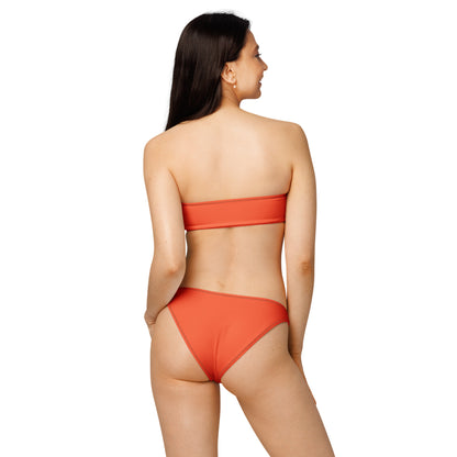 nachhaltiger-bandeau-bikini-outrageous-orange-recyceltes-material-mit-allover-druck-bikini-jlr-design-3 - JLR Design