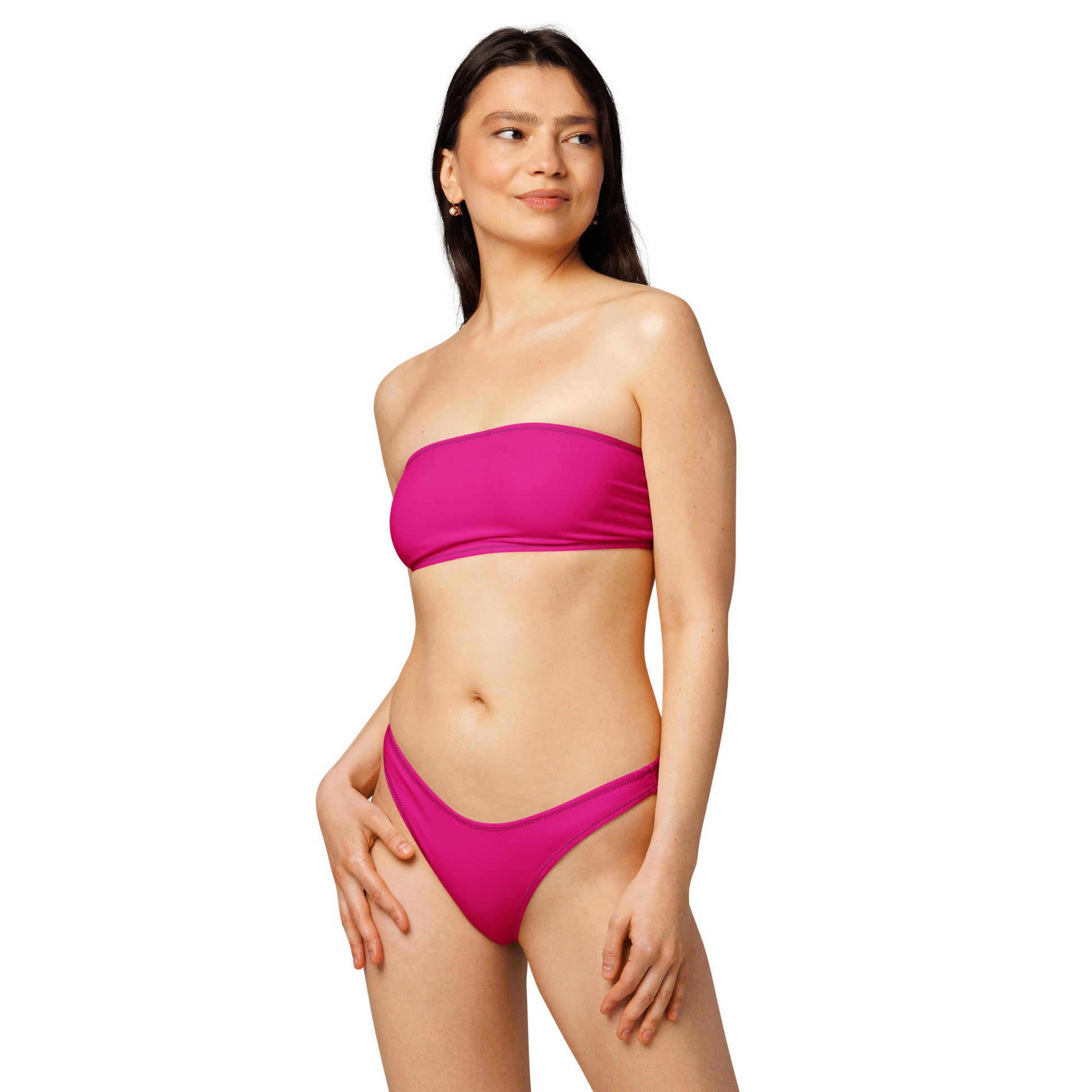 nachhaltiger-bandeau-bikini-pink-recyceltes-material-mit-allover-druck-bikini-jlr-design-2 - JLR Design