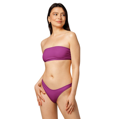 nachhaltiger-bandeau-bikini-red-violet-recyceltes-material-mit-allover-druck-bikini-jlr-design-2 - JLR Design