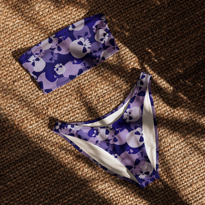 nachhaltiger-bandeau-bikini-violet-skull-recyceltes-material-mit-allover-druck-bikini-jlr-design-4 - JLR Design