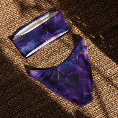 nachhaltiger-bandeau-bikini-violet-thunderbolt-recyceltes-material-mit-allover-druck-bikini-jlr-design-5 - JLR Design