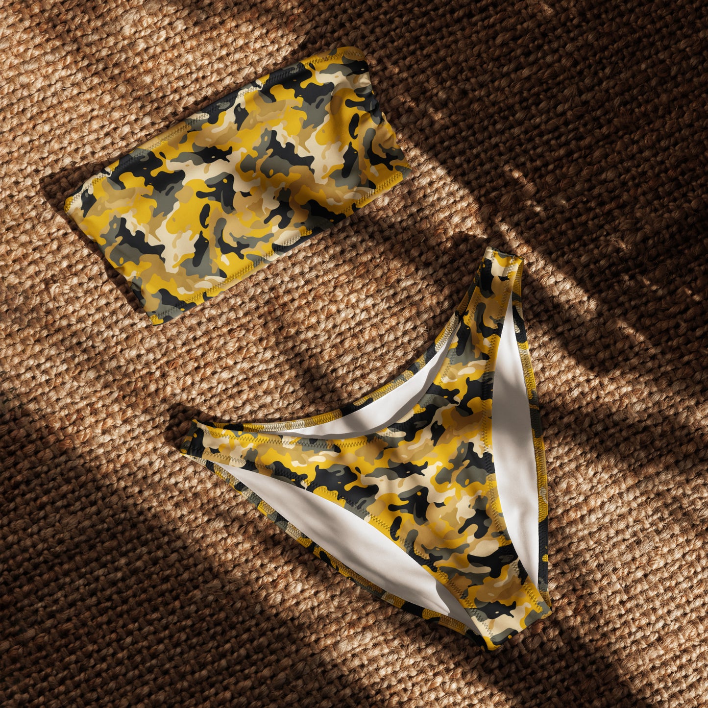 nachhaltiger-bandeau-bikini-yellow-camouflage-v2-recyceltes-material-mit-allover-druck-bikini-jlr-design-4 - JLR Design