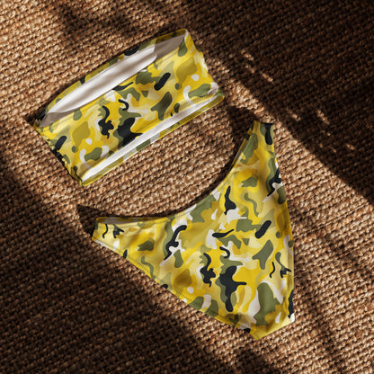 nachhaltiger-bandeau-bikini-yellow-camouflage-v4-recyceltes-material-mit-allover-druck-bikini-jlr-design-5 - JLR Design