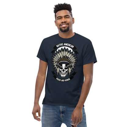 native-american-skull-herren-t-shirt-t-shirt-jlr-design-11 - JLR Design