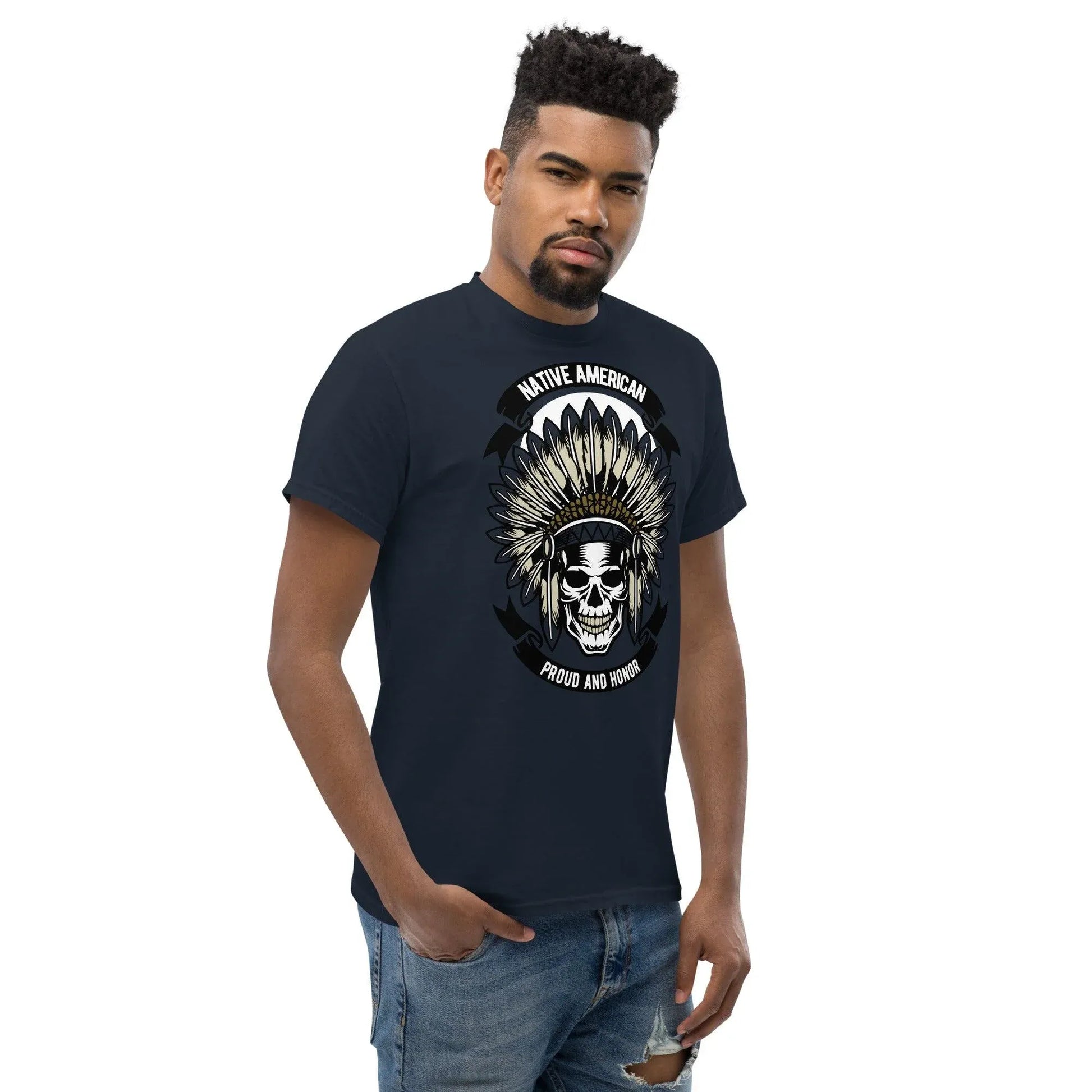 native-american-skull-herren-t-shirt-t-shirt-jlr-design-13 - JLR Design