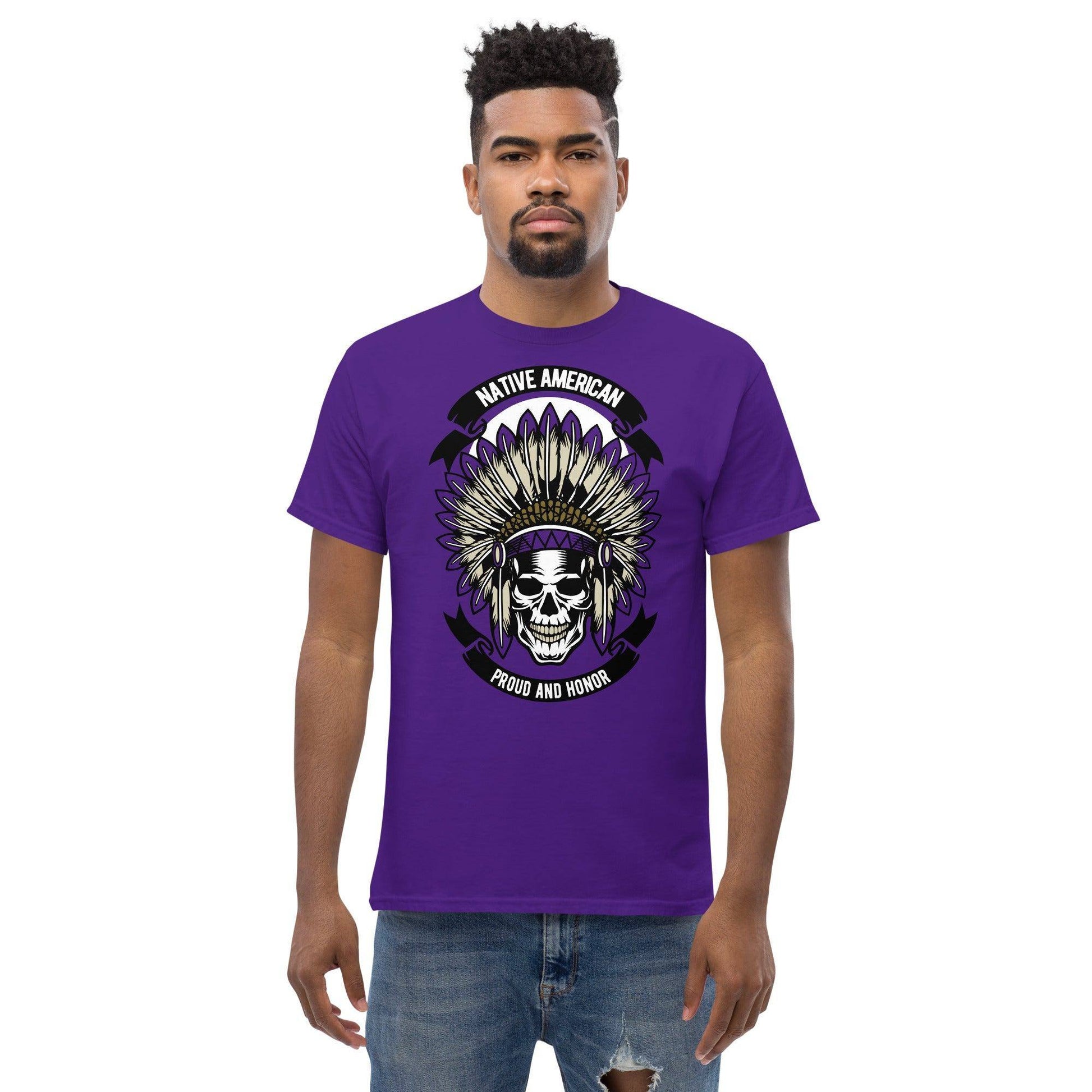 native-american-skull-herren-t-shirt-t-shirt-jlr-design-14 - JLR Design