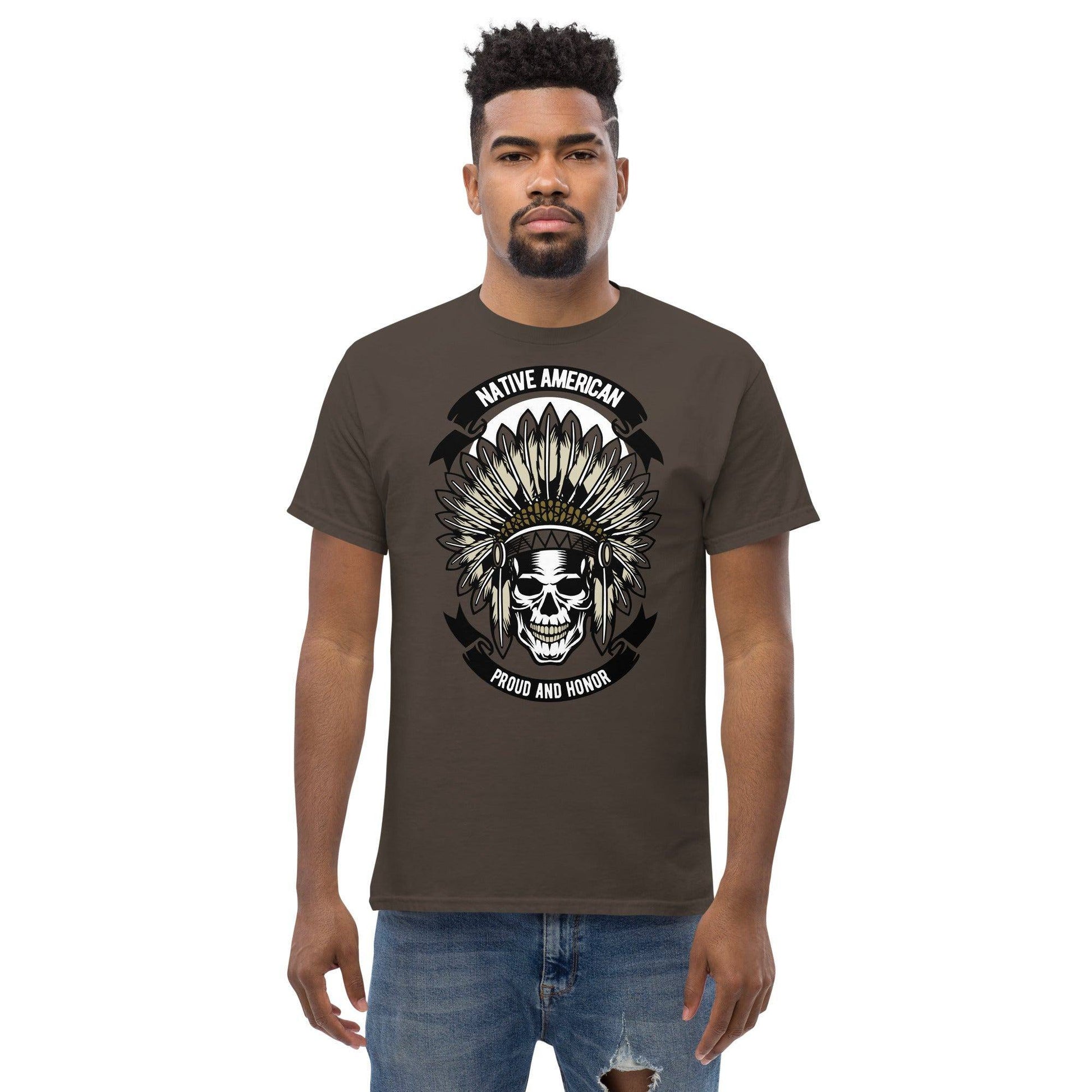 native-american-skull-herren-t-shirt-t-shirt-jlr-design-22 - JLR Design
