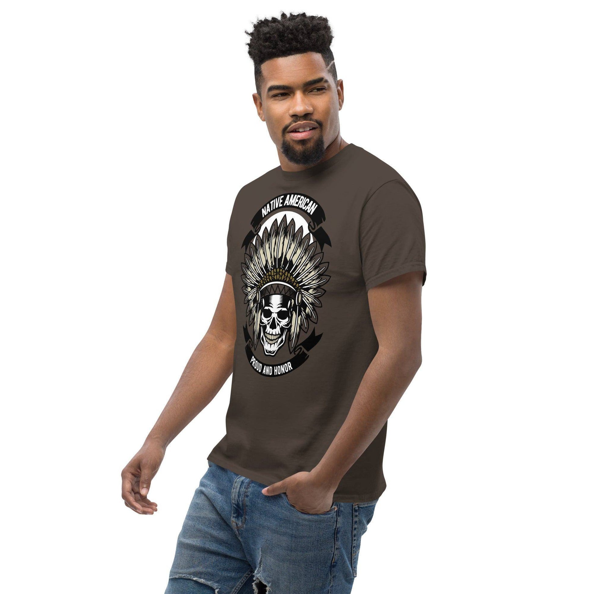 native-american-skull-herren-t-shirt-t-shirt-jlr-design-24 - JLR Design
