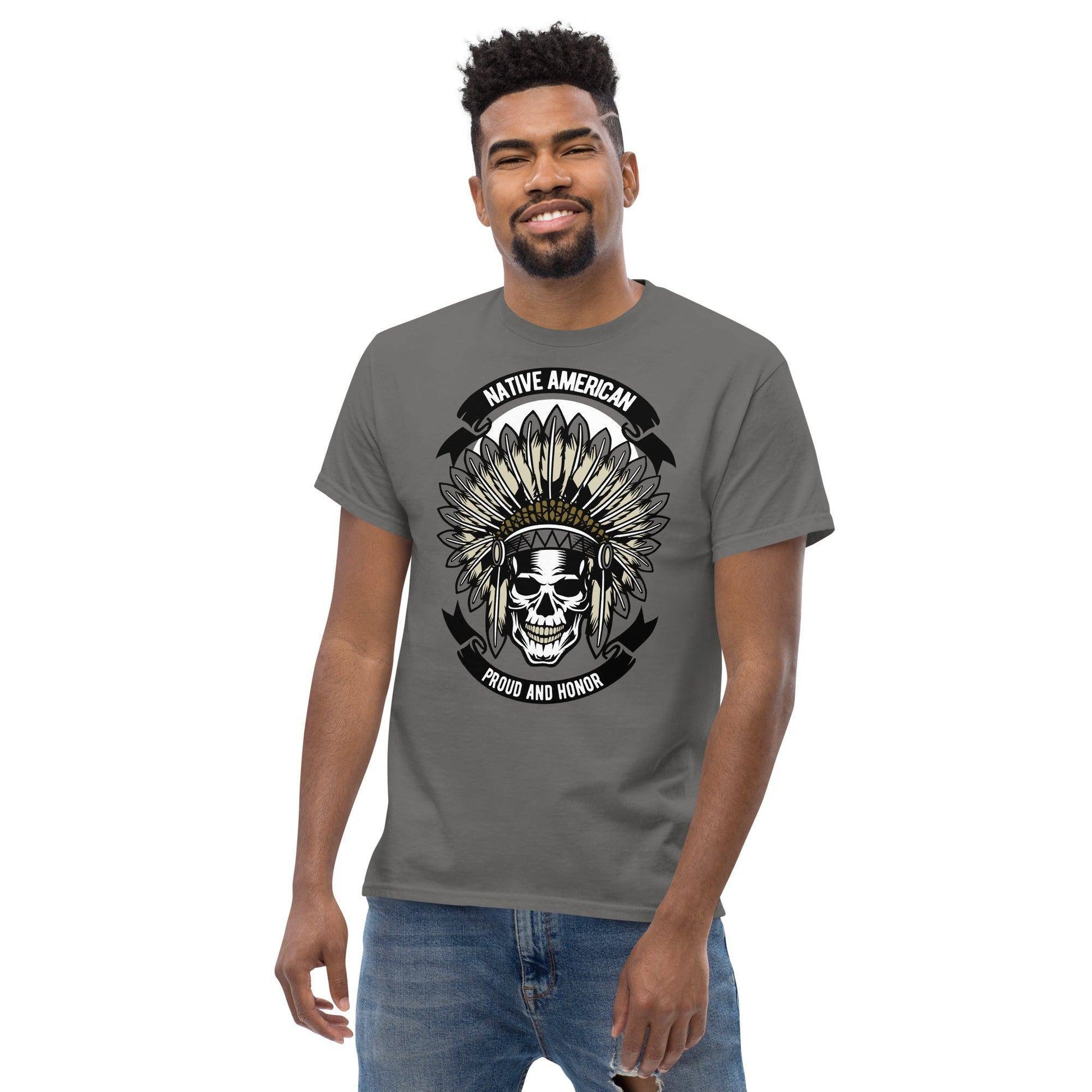 native-american-skull-herren-t-shirt-t-shirt-jlr-design-27 - JLR Design