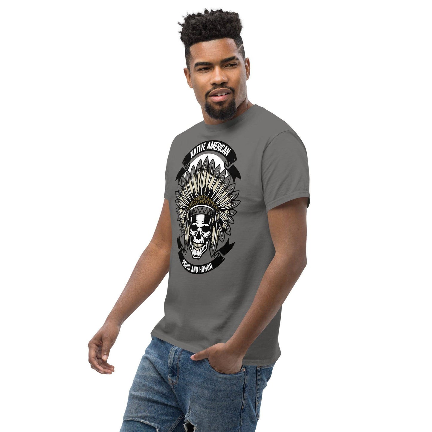 native-american-skull-herren-t-shirt-t-shirt-jlr-design-28 - JLR Design