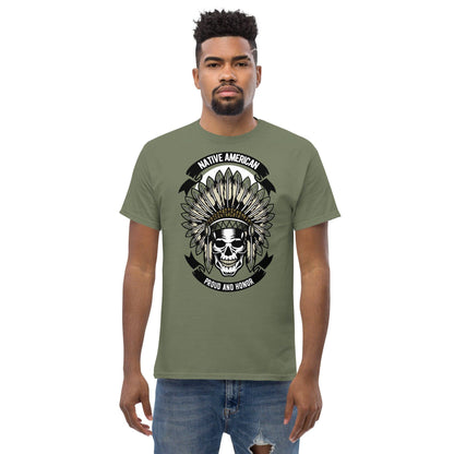 native-american-skull-herren-t-shirt-t-shirt-jlr-design-30 - JLR Design