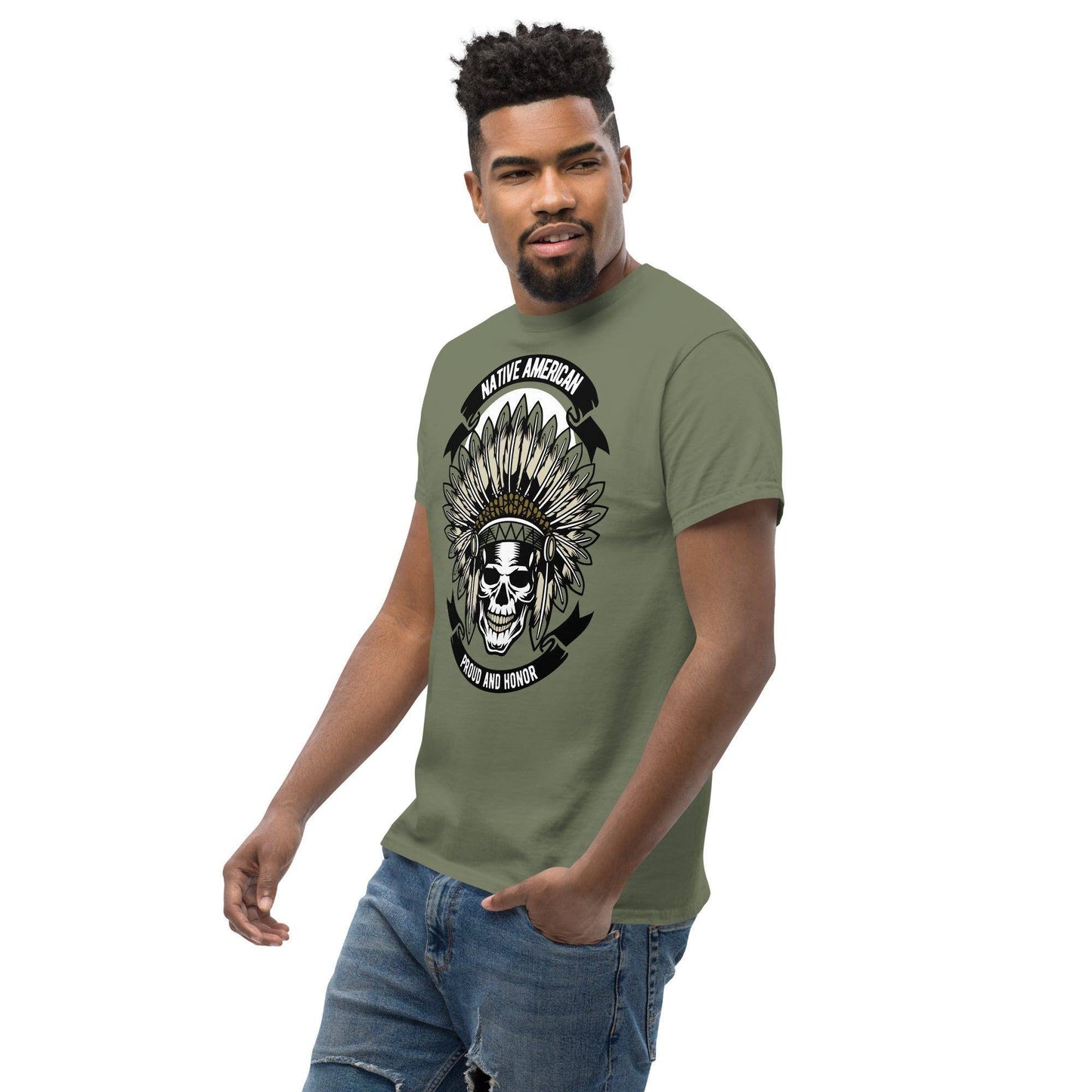 native-american-skull-herren-t-shirt-t-shirt-jlr-design-32 - JLR Design