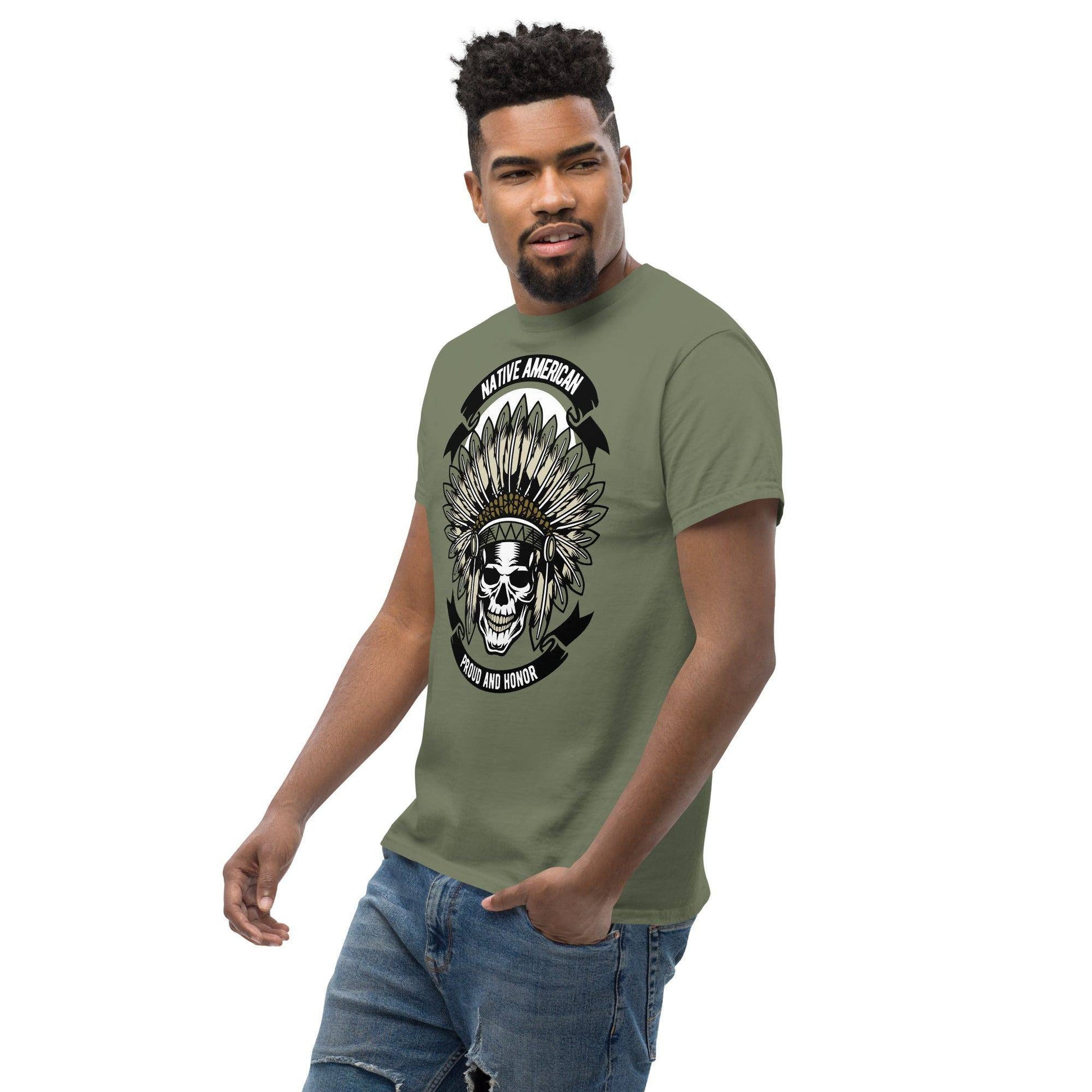 native-american-skull-herren-t-shirt-t-shirt-jlr-design-32 - JLR Design