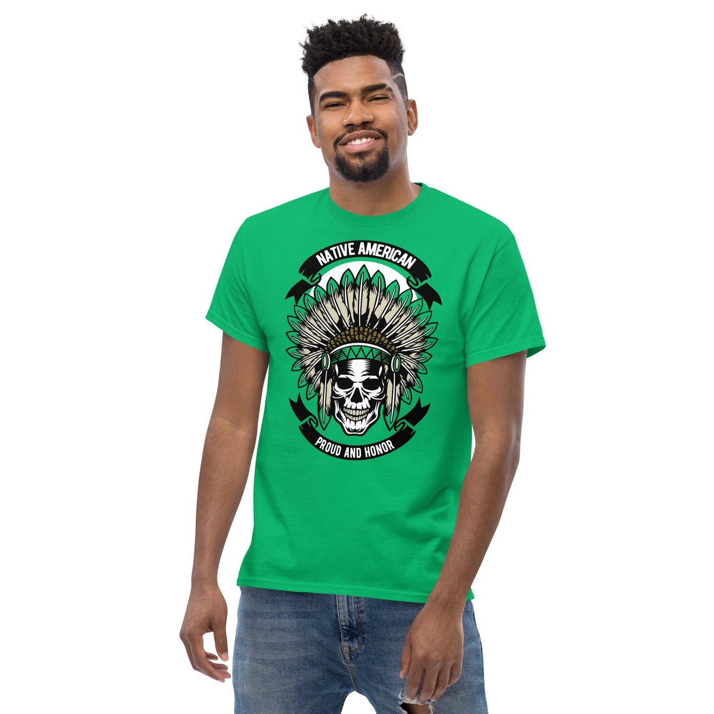 native-american-skull-herren-t-shirt-t-shirt-jlr-design-35 - JLR Design