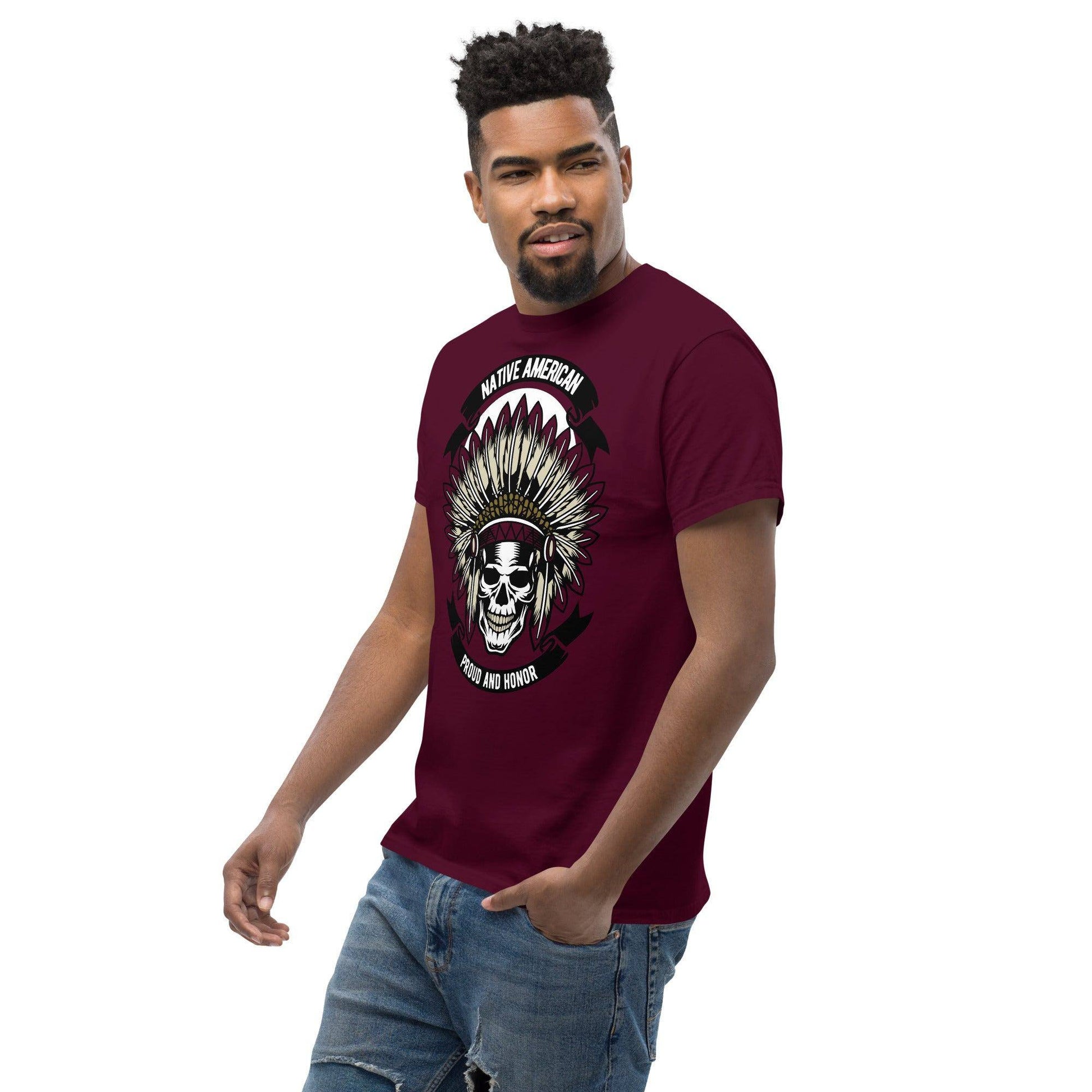 native-american-skull-herren-t-shirt-t-shirt-jlr-design-4 - JLR Design