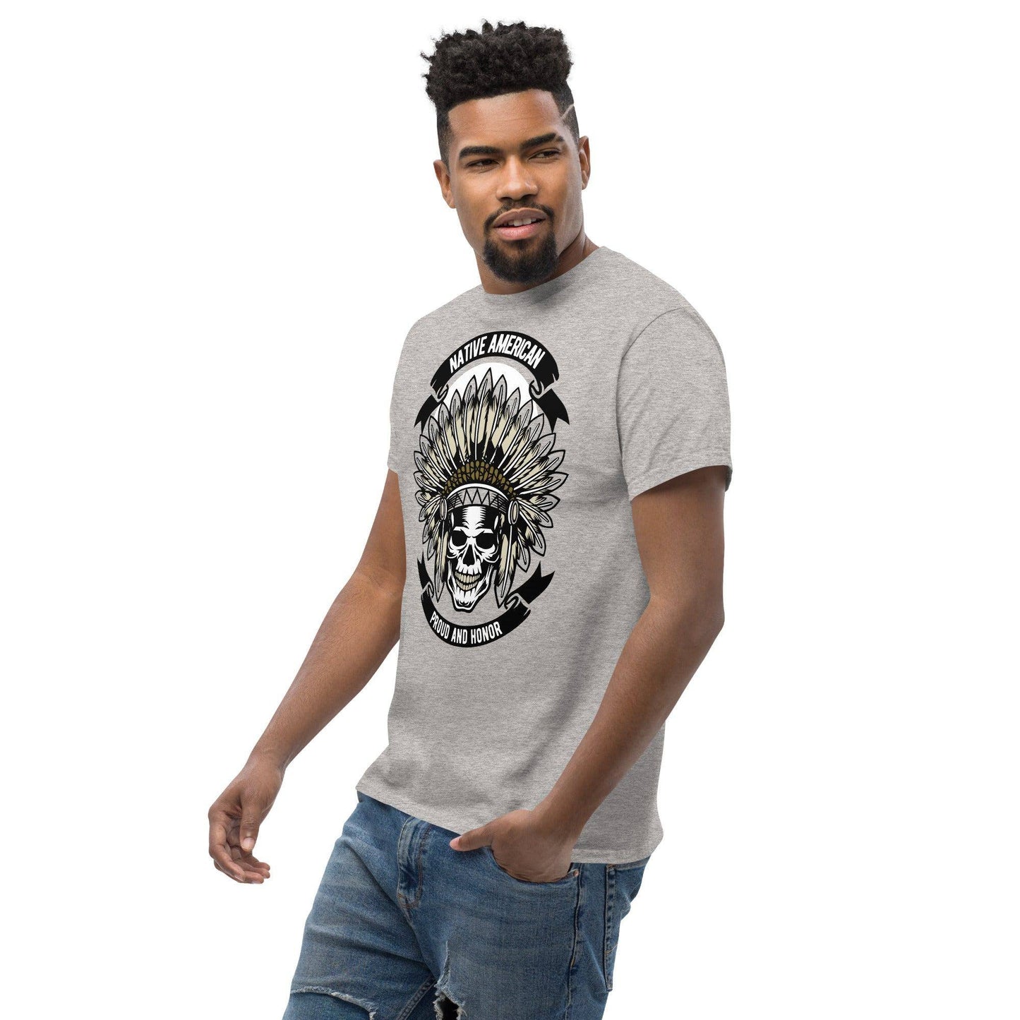 native-american-skull-herren-t-shirt-t-shirt-jlr-design-40 - JLR Design