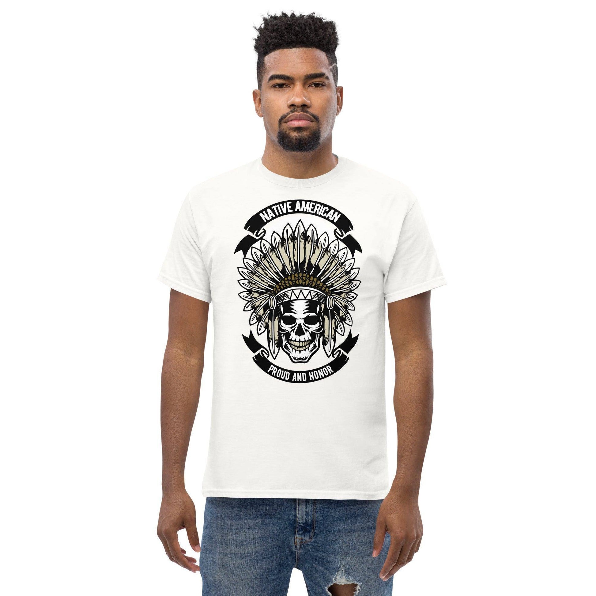 native-american-skull-herren-t-shirt-t-shirt-jlr-design-42 - JLR Design