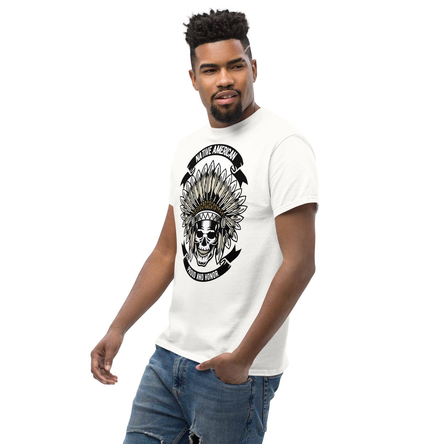 native-american-skull-herren-t-shirt-t-shirt-jlr-design-43 - JLR Design