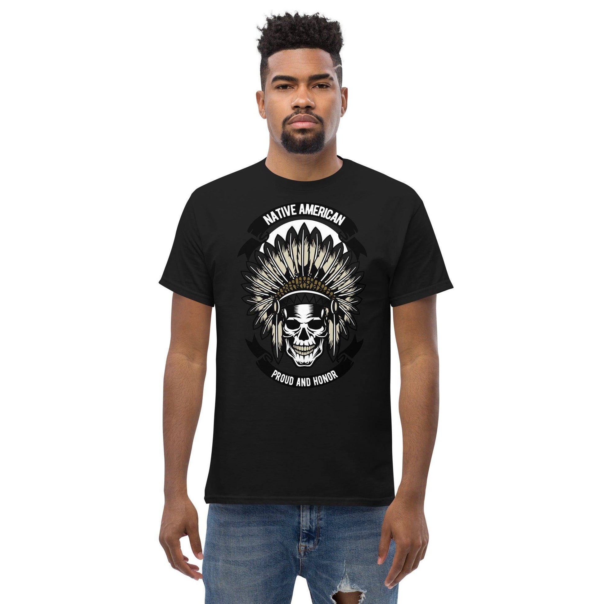 native-american-skull-herren-t-shirt-t-shirt-jlr-design-6 - JLR Design