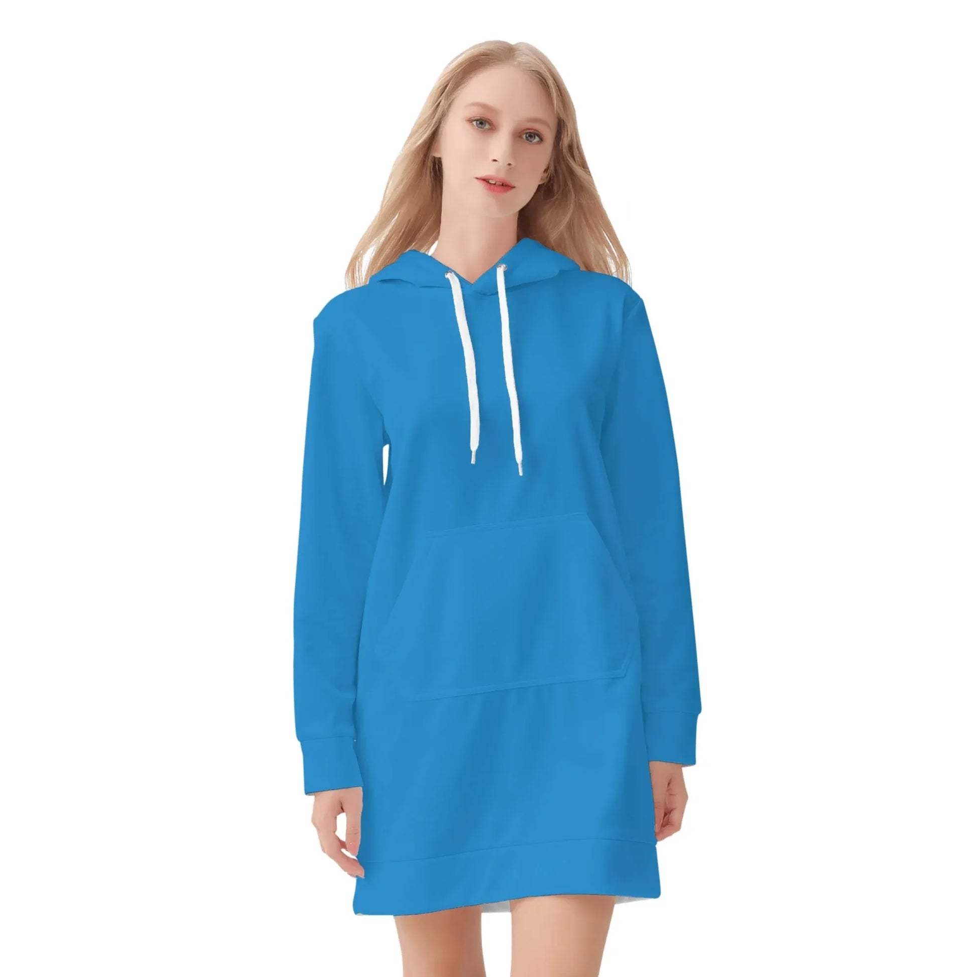 navy-blue-damen-hoodiekleid-warmes-velvet-kapuzenkleid-aus-weichem-samt-fleece-hoodiekleid-jlr-design-3 - JLR Design