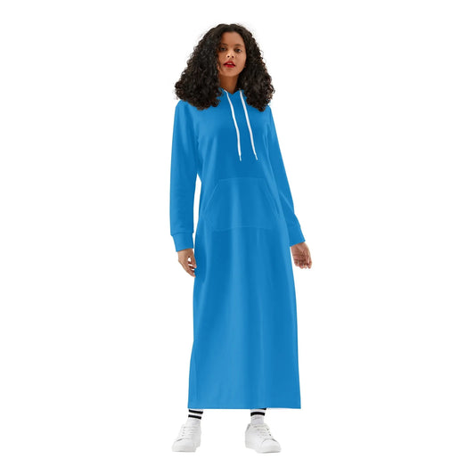 navy-blue-damen-maxi-hoodiekleid-knochellanges-kapuzenkleid-aus-weich-angerautem-fleece-hoodiekleid-jlr-design-1 - JLR Design