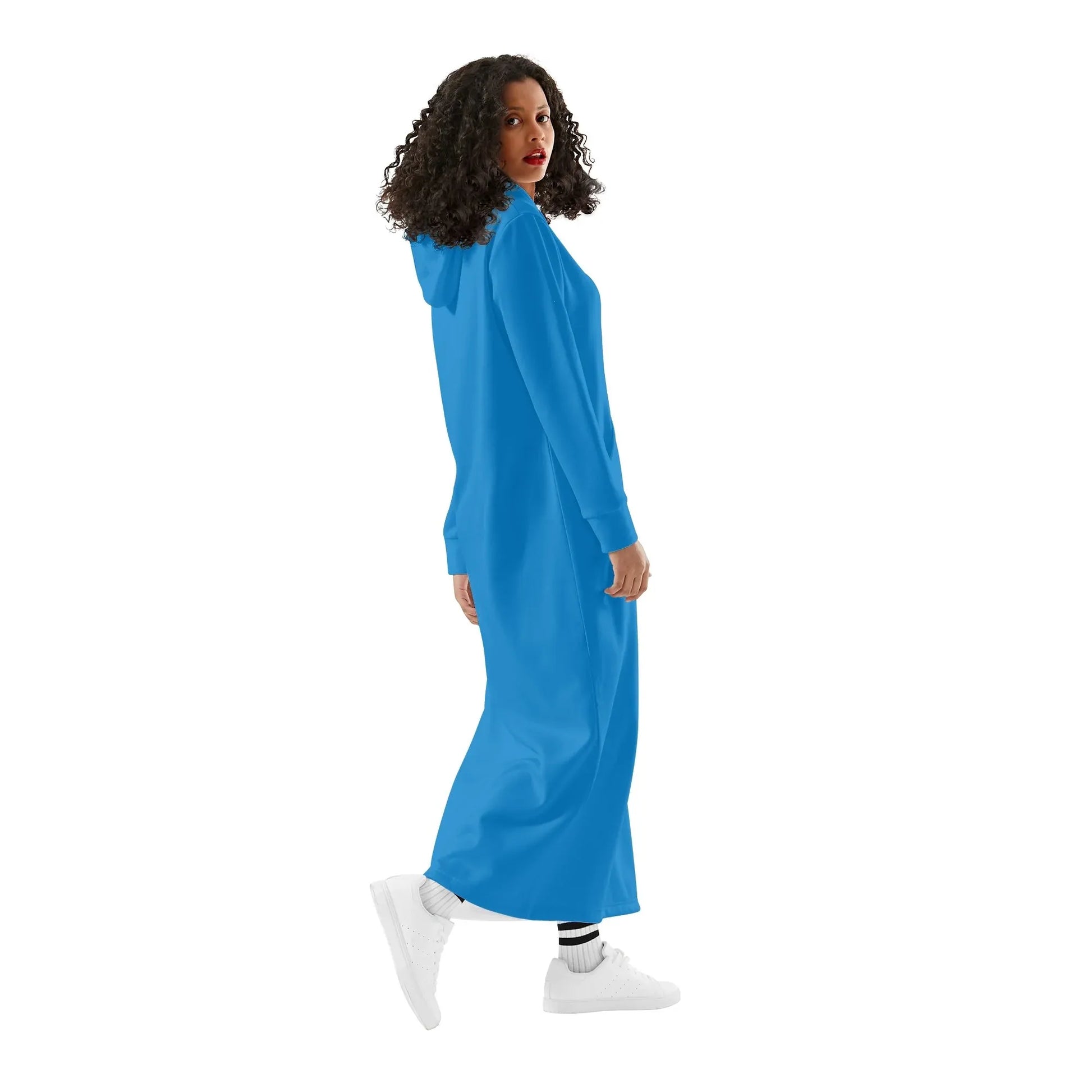 navy-blue-damen-maxi-hoodiekleid-knochellanges-kapuzenkleid-aus-weich-angerautem-fleece-hoodiekleid-jlr-design-3 - JLR Design
