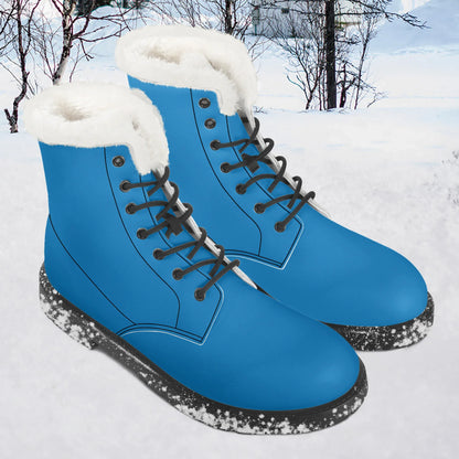 navy-blue-faux-fur-leder-boots-boots-jlr-design-1 - JLR Design