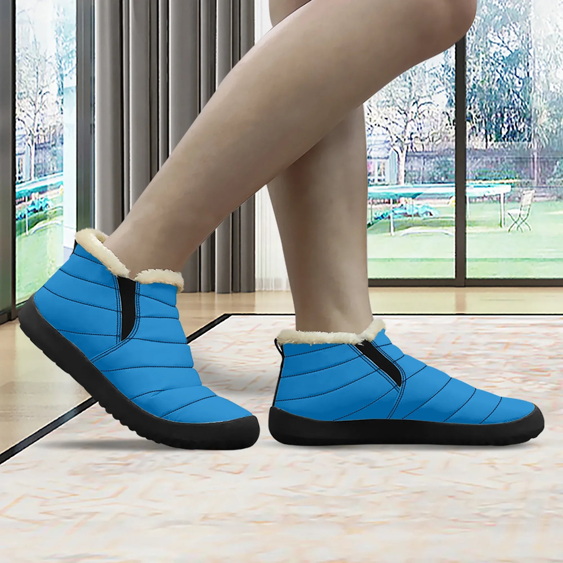 navy-blue-faux-fur-slipper-slipper-jlr-design-3 - JLR Design