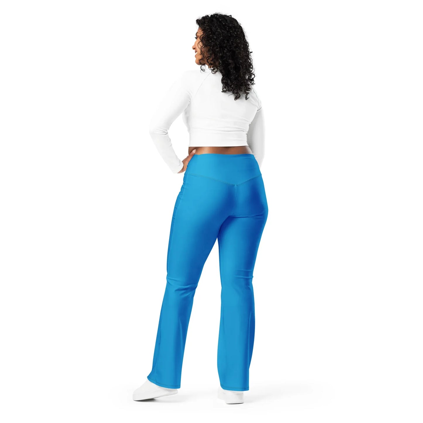 navy-blue-high-waist-flare-leggings-flare-leggings-jlr-design-1 - JLR Design
