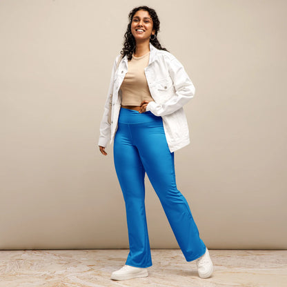 navy-blue-high-waist-flare-leggings-flare-leggings-jlr-design-2 - JLR Design