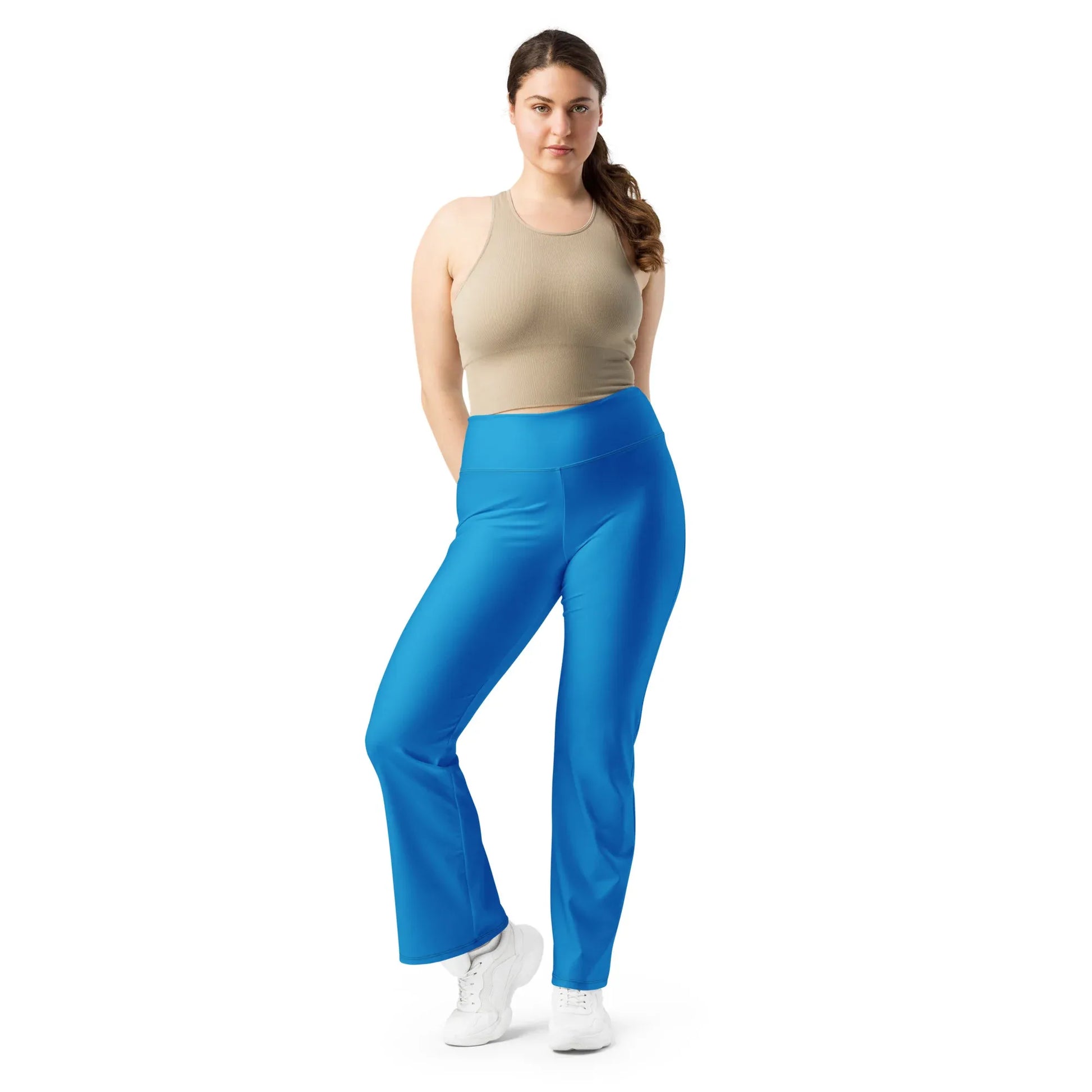 navy-blue-high-waist-flare-leggings-flare-leggings-jlr-design-4 - JLR Design