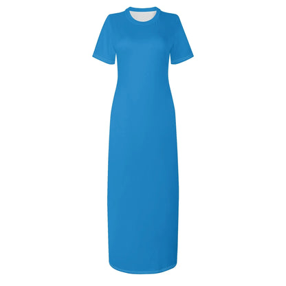 navy-blue-short-sleeve-long-dress-long-dress-jlr-design-3 - JLR Design