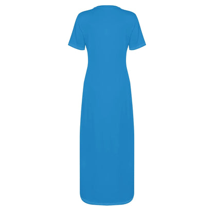 navy-blue-short-sleeve-long-dress-long-dress-jlr-design-4 - JLR Design