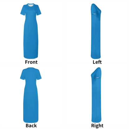 navy-blue-short-sleeve-long-dress-long-dress-jlr-design-7 - JLR Design