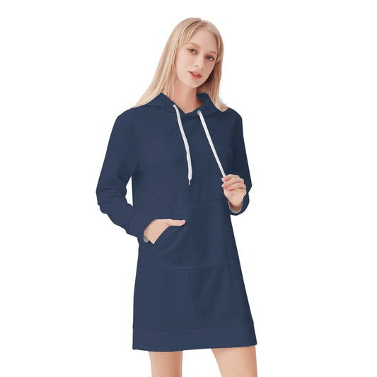 navy-damen-hoodiekleid-warmes-velvet-kapuzenkleid-aus-weichem-samt-fleece-hoodiekleid-jlr-design-1 - JLR Design