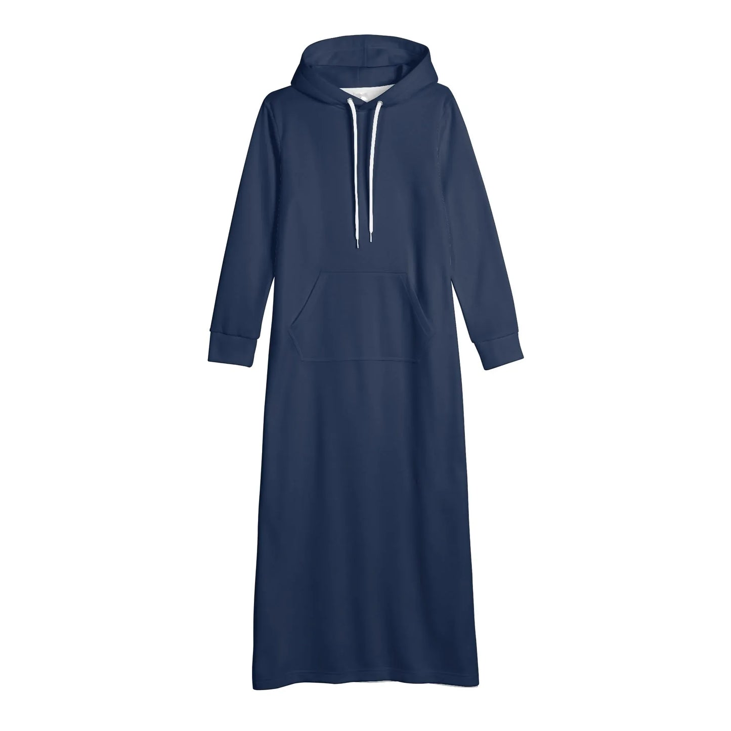 navy-damen-maxi-hoodiekleid-knochellanges-kapuzenkleid-aus-weich-angerautem-fleece-hoodiekleid-jlr-design-4 - JLR Design
