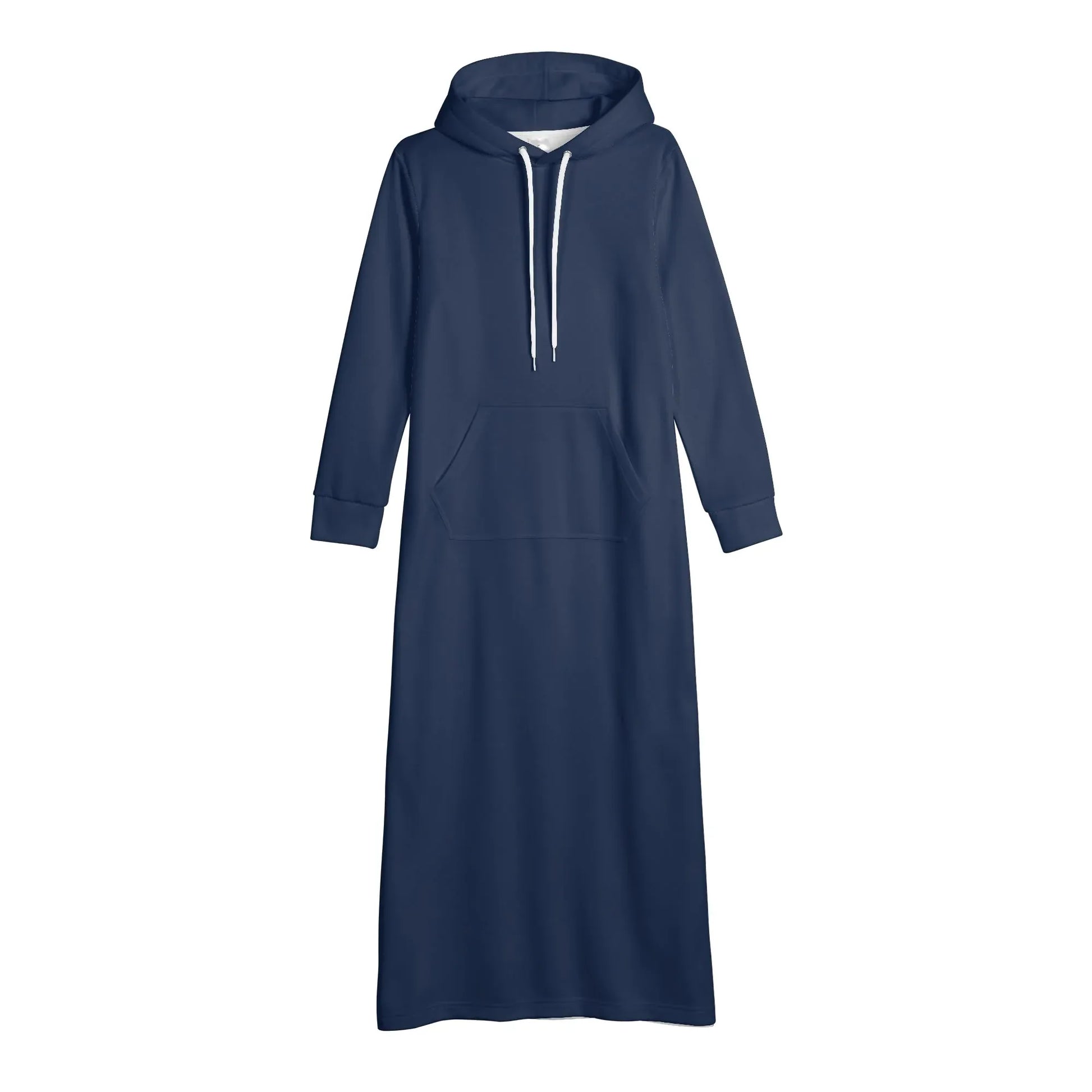 navy-damen-maxi-hoodiekleid-knochellanges-kapuzenkleid-aus-weich-angerautem-fleece-hoodiekleid-jlr-design-4 - JLR Design